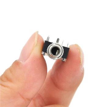 10 adet / grup 5 Pin Kulaklık Jakı PCB dayanağı Dişi 3.5 mm Stereo jak soketli konnektör Kulaklık Jakları Çift Parça Soket