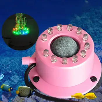 12 Led kabarcık hava pompası balık tankı ışık 7 renk dalış akvaryum ışıkları dekoratif süsler dekorasyon akvaryum sualtı lambası
