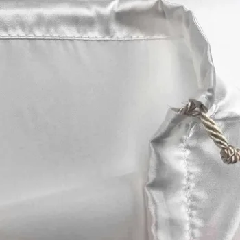 2020 Moda Sahte Saten İpek Katı Gümüş Depolama İpli Ambalaj Çantası Işın Cep Anti-toz Torbası İpli Çanta Toptan