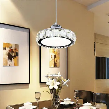 220 V Modern LED kristal cam asılı lamba avize tavan ışık kolye lamba restoran Bar kolye ışık