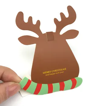 25 pcs Ren Geyiği Lolipop Decoratiing Kartları Noel Parti Malzemeleri Şeker Hediye İçin Çocuk Noel Dekor