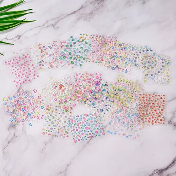 30 adet 3D Aşk Kalp Tırnak Sticker, Bahar Yaz Çiçek Tırnak Dekorasyon, Çiçek Yapışkanlı Transfer Çıkartmaları Kaymak DIY Manikür İpuçları