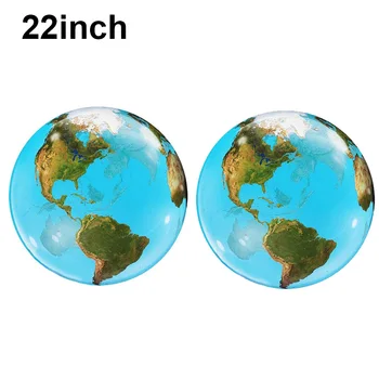 5 adet 22 İnç 4D Küre Dış Uzay Balonları Dünya Haritası Galaxy Planet Earth Balon Uzay Tema Doğum Günü Süslemeleri Dünya Haritası Topu