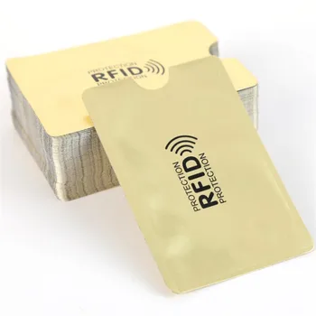 5 Adet Anti-Hırsızlık kart tutucu Alüminyum Folyo RFID Durumda Anti-degaussing kart tutucu Koruma Banka Kartı Seti Koruyucu Çanta NFC