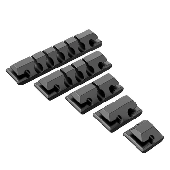 5 adet / takım kablo düzenleyici Silikon USB kablosu Sarıcı Masaüstü Düzenli Yönetim Klipleri Kablo Tutucu Fare Kulaklık Tel Kelepçe