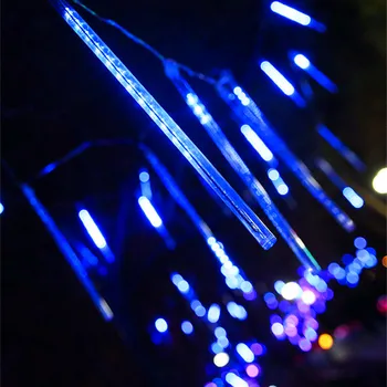 8 Tüp 220 V / 110 V Meteor duş Led dize ışıklar peri Garlands Noel ağacı süslemeleri açık düğün bahçe sokak lambaları