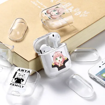 Anime Casus X Aile kulaklık kutusu Apple Airpods için 1 2 3 Pro Şeffaf Yor Forger Anya Forger Loid Forger AirPods Durumda