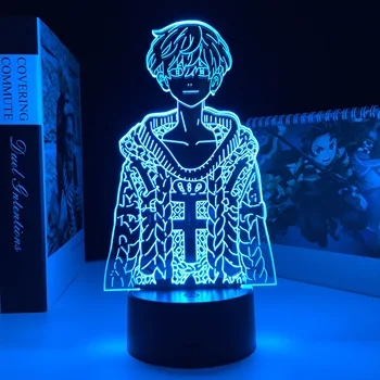 Anime Tokyo Revengers Şekil Chifuyu 3D Masa çocuklar için lamba yatak odası dekoru doğum günü hediyesi Manga LED Gece Lambası Tokyo Revengers
