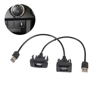 Araba Dashboard Gömme Montaj USB 2.0 Bağlantı Noktası Paneli Erkek Kadın Uzatma Kablosu Adaptörü Vıgo RAV4