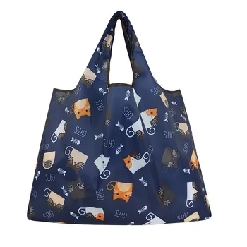 Büyük moda alışveriş çantası Japon Alışveriş Çantaları Katlanabilir Su Geçirmez Taşınabilir Bakkal Çanta Kadınlar için Dayanıklı Seyahat saklama çantası