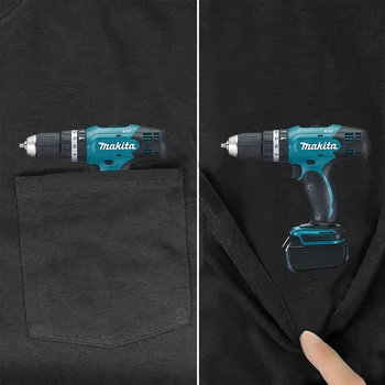 CLOOCL T-Shirt Moda Yaz Cep Makita Araçları baskılı tişört Erkek Kadın Gömlek Tops Komik Pamuk Siyah Tees Drop Shipping