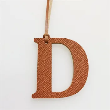 Deri ingilizce harfler çekicilik D karakter çanta kolye