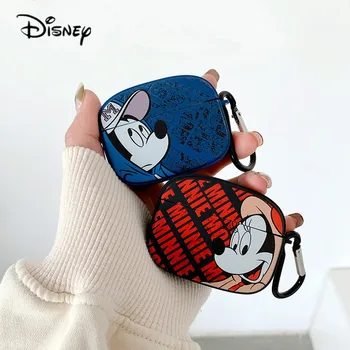 Disney Minnie Mickey kulaklık kutusu Kapak Airpods için 1/2 Pro 3 Karikatür TPU Kulaklık Şarj Kutusu Koruyucu Kılıf Kanca İle