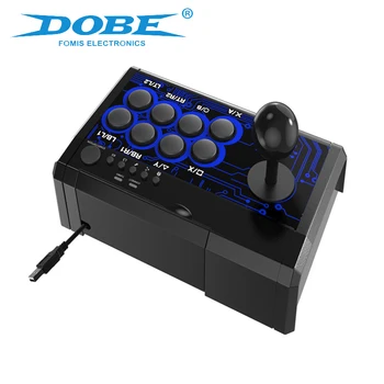 DOBE 7-in-1 Arcade Dövüş 2.4 m Kablolu joystick destekler Anahtarı PS4 Nintendo Anahtarı / PS3 / Xbox / PC / Android