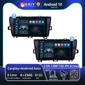 EKIY T8 8G 256G Toyota Prius İçin XW30 2009-Araba Radyo Multimedya Video Oynatıcı Navigasyon GPS Android Otomatik BT No 2 Din DVD