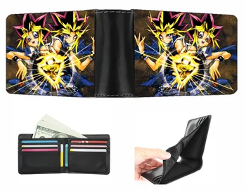 Erkek Kız Bozuk para cüzdanı anime Yu-Gi-Oh! cüzdan Erkek kadın küçük cüzdan gençler kart tutucu PU Kısa Çanta