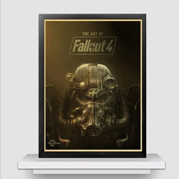Fallout 3 4 Oyun Posteri Ev Mobilya dekorasyon Highend Kraft kağıt afiş Oyun Çizim çekirdek Duvar sanatı ev / bar