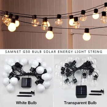 Güneş Dış Aydınlatma Garland 5cm Büyük LED Top Dize Lambaları Sokak Garland Noel ışıkları noel süslemeleri ev için 2022