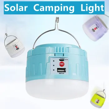 Güneş enerjili acil durum led'i kamp ışık USB şarj edilebilir ampul açık çadır lambası taşınabilir fenerler ışıkları BARBEKÜ yürüyüş Dropship