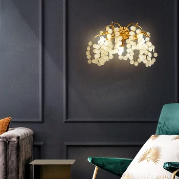 Iskandinav Kristal Duvar Lambası Led Modern Oturma Odası TV Arka Plan Dekor Altın İç Duvar aydınlatma armatürü Yatak Odası Başucu Lambası