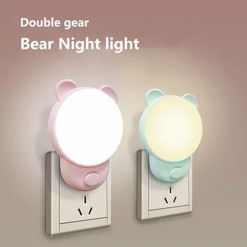 LED AB Plug-in Gece Lambası Karartma Bebek hemşirelik Göz Koruması Uyku ışıkları yatak odası Dekorasyon Başucu Lambası