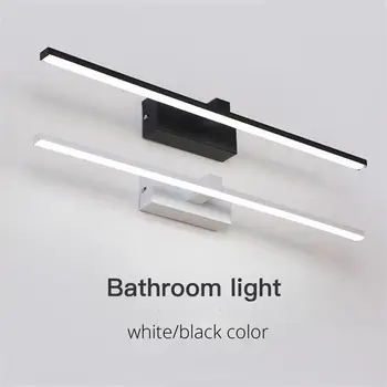 Led ayna ışıkları Duvar lambaları banyo Su Geçirmez beyaz siyah LED düz lamba Modern kapalı Duvar lambası Banyo Aydınlatma makyaj