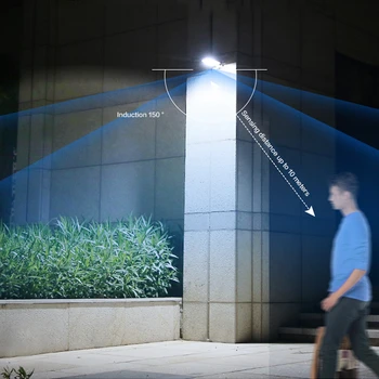 LED dış mekan güneş enerjili projektör IP65 Su Geçirmez Katlanır LED Spot Kelepçe Lambası Hareket sensörlü ışık Bahçe Duvar Sokak Yard