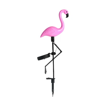 LED kuş lamba Flamingo güneş enerjisi ışık açık çit ışığı avlu bahçe güneş Led lamba su geçirmez dış Deco güneş ışığı