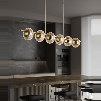 LED Postmodern altın bakır çörek tasarımcı kolye ışıkları.Sarkıt Lamba.Yemek odası için kolye ışık