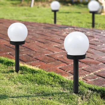LED çim lambası LED açık güneş topu ışık Bahçe yolu Yard Çim Yolu Avlu Zemin Lambaları su geçirmez Bahçe Dekor Gece Lambası