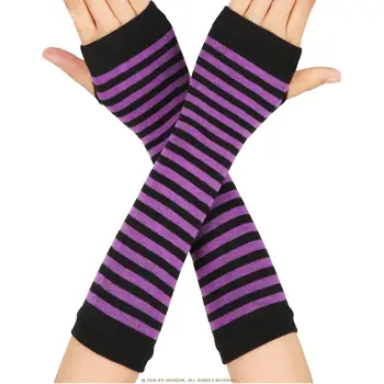 Moda Kadın Lady çizgili dirsek eldiven ısıtıcı örme uzun Parmaksız Eldiven dirsek eldivenler noel aksesuarları hediye