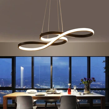 Modern LED avize yaratıcı iskandinav yemek odası kolye ışıkları mutfak Bar için ön Büro ofis dekorasyon asılı lamba altın