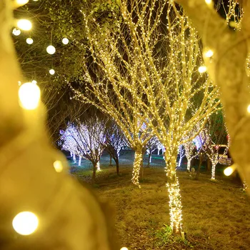 Noel ışıkları açık 8 Modu led perili dizi lamba Garlands bahçe Dekor yeni yıl DIY sokak veranda lambası Su Geçirmez Navidad