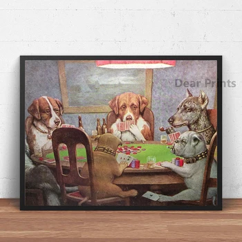 Poker Oynayan köpekler Sanat Baskılar