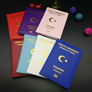 PU Türkiye Pasaport Kapağı Deri Pasaport Tutucu Koruyucu İş Kredi KİMLİK Kartları Cüzdan Kılıfı Organizatör Seyahat Aksesuarları