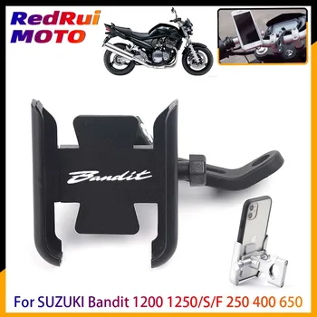 SUZUKI Bandit 1200 için 1250 / S / F 250 400 650 Motosiklet CNC Alüminyum Aksesuarları Gidon Ayna Cep telefon GPS stand braketi