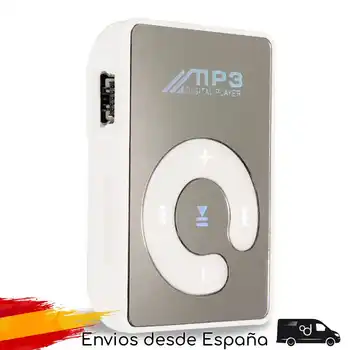 Taşınabilir Müzik MP3 Çalar Beyaz Destek 32GB Micro SD kart klibi Dahili şarj edilebilir pil Mini USB Spor için