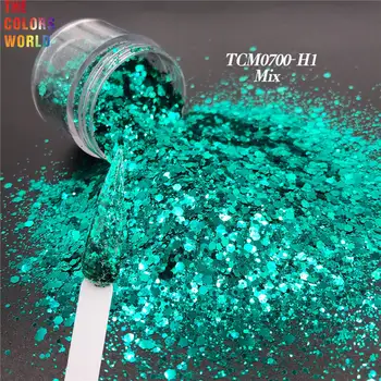 TCT-193 Altıgen Şekil Tıknaz Metalik Parlaklık renkli tırnaklar Glitter Nail Art DIY Dekorasyon Vücut Sanatı Makyaj FacePainting Manuel DIY