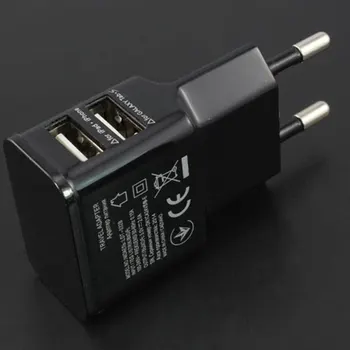 USB Güç Adaptörü Evrensel AC DC 5V 1A Güç Kaynağı Şarj AB Tak Cep telefon USB kablosu Çift Bağlantı Noktalı Güç Adaptörü Telefon İçin