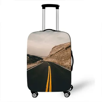 Yeni Tatil tarzı Baskı Bagaj Kapağı Seyahat Bavul Koruyucu Uyar 18 ~32 İnç Fermuar Elastik bavul kılıfı