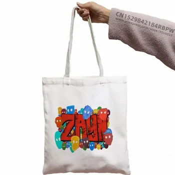 Zayn Malik Kimse Dinleme Harajuku Grafik Çanta omuz çantaları Rahat Alışveriş Kız Çanta Kadın Zarif Kanvas Çanta
