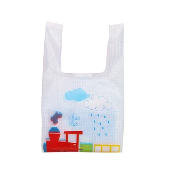 Zılue100pcs El Plastik hediye çantası kıyafet depolama alışveriş saplı çanta Parti Düğün Plastik Oyuncak Kek Çocuk Hediye ambalaj poşetleri