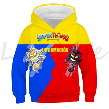 Çocuklar Superzings Serisi 10 Hoodies Sweatshirt Çocuk Giyim Karikatür 3D Kazaklar Erkek Kız SuperThings Hoodie Sudadera Tops