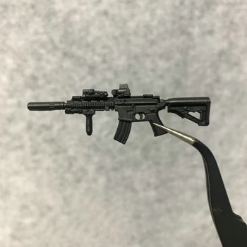 1/18 Asker Aksesuarı HK416/MK18 Silah Tüfek Tabanca Modeli İçin 3.75 İnç Action Figure Koleksiyon Ekran DIY Stokta