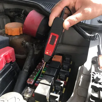 1.65 m Bahar Hattı Araba Dijital LCD Elektrik Gerilim test kalemi Probu Dedektörü Test Cihazı için led ışık İle Oto Araba Test Aracı