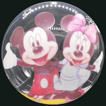 1 adet 20 inç Disney Şeffaf Bobo Balon Minnie Mickey Disney Prenses Dondurulmuş Baskı Balon Çocuklar İçin Doğum Günü Partisi Dekoru