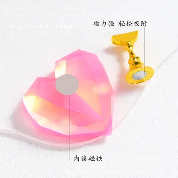 1 adet Nail Art Aurora Aşk Lotus Nail Art Uygulama Tutucu Ekran Standı Satranç Tahtası Manyetik İpucu Tırnak Gösteren Raf Manikür Aracı
