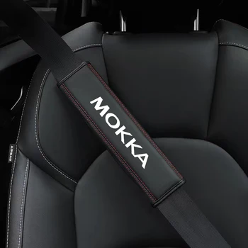 1 adet Yüksek Kaliteli Deri Araba Emniyet Kemeri emniyet kapağı Omuz Askısı Pedi Opel Mokka için Sürücü Omuz Koruyucu Aksesuarları