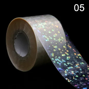 1 Rulo Holografik Yıldızlı Gökyüzü Tırnak Folyoları Şeffaf Lazer Noktası Nail Art Transferi Etiketler Çıkartmaları Manikür Süslemeleri