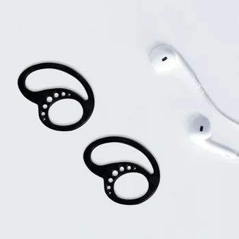 1 Çift Bluetooth uyumlu Kablosuz Kulaklık Tutucular Anti Güz Kulak Kancası AirPods için Pro Silikon Kulak Kulakiçi Tutucu Koşu